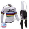 Set Langarmtrikot + Trägerhose Lange 2017 Bora-Hansgrohe Damen Winter Thermal Fleece N002